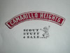 CAMARILLO HEIGHTS Red and White Community Strip. sewn