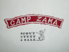 CAMP ZAMA Red and White Community Strip, Military Base Japan, RARE, sewn