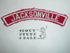JACKSONVILLE Red and White Community Strip, sewn