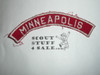 MINNEAPOLIS Red and White Community Strip, sewn