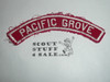 PACIFIC GROVE Red and White Community Strip, sewn