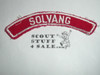 SOLVANG Red and White Community Strip, California, sewn