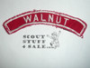 WALNUT Red and White Community Strip, sewn