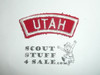 UTAH Red and White State Strip