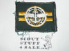 Explorer Scout, Crew Leader Position Patch, Green twill, c/e with enbroidered bdr, 1950's, lite use