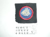 Sea Scout Explorer Long Cruise Patch, blue felt, early issue with no embroidery behind ship