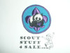 Boy Scout World Conservation Award Patch, on blue, cut edge