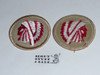 Indian Patrol Medallion, Tan Twill with plastic back, 1989-2002, used