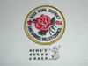 San Gabriel Valley Council Patch (CP), Rose Bowl District, gold mylar bdr