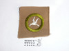 Bird Study - Type A - Square Tan Merit Badge (1911-1933), black striped back