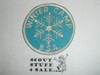 Winter Camp Patch, Generic BSA issue, lt blue twill with wht c/e