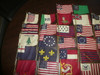 Assortment of 43 different Historical USA Flags for decoration or banquet table tops