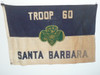1940's Girl Scout Troop Flag "Troop 60 Santa Barbara", California