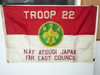 1960's Boy Scout Troop Flag "Troop 22 NAF Atsugi Japan - Far East Council"