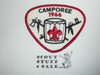 1966 Camporee Patch, Generic BSA issue, wht twill, red r/e bdr, Peace Pipe