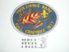 Your Council Name Sample Patch, 1977 Fall Camporee, denim