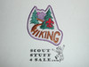 Hiking Patch, Generic BSA Activity, white twill