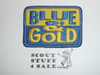 Blue & Gold Dinner Patch, Generic BSA Cub Scout Patch, yellow twill with blue r/e
