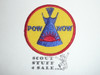 Cub Pow Wow Patch, Generic BSA Cub Scout Patch, yellow twill with red c/e