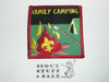 Family Camp Patch, Generic BSA Activity, green twill