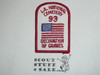 Los Angeles National Cemetery Grave Decoration Patch, Los Angeles Area and Western Los Angeles County Councils, 1993