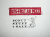 1976 First Aid Meet Patch, Generic BSA issue, White twill with red c/e bdr