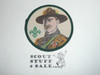 Baden Powell Woven Patch, British Boy Scouts, green bdr