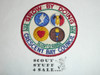 Crescent Bay Area Council, 1961 Scout-o-rama Patch, lite use