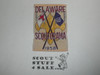 1958 Delaware County Council Scoutorama Woven Patch