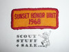 Los Angeles Area Council, Sunset District Honor Unit Patch, 1968, sewn