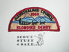 Hiawathaland Council Klondike Derby Patch, 1968, twill discoloration