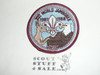 1987-1988 Boy Scout World Jamboree USA Contingent Patch, Kangaroo and Eagle, maroon bdr