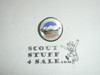 1983 Boy Scout World Jamboree Enameled Pin, spin lock clasp