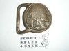 Indianhead Solid Brass Belt Buckle