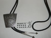 Philmont Scout Ranch,STERLING Silver Tooth of Time Bolo Tie with braided leather cord and silver tips