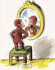 Curious George Cartoon Postcard by Classico San Francisco #228-002, 8x10"