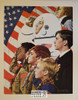 FROM CONCORD TO TRANQILITY Boy Scout Norman Rockwell Postcard #182-111, 11x14"
