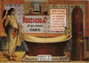 Rousseau Toilets and Tubs 1900's Ad Vintage French Poster, Editions Nugeron, 11x15.25"