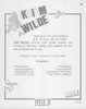 Kim Wilde 8x10" French Poster by Editions Nugeron #G14, hole punched in corner