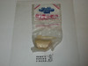 Axe and Log Neckerchief Slide, Molded Plastic, new in package