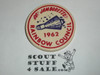 1962 Rainbow Council Go Jamborette Plastic Neckerchief Slide, slide back missing