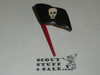 Carved Wood Pirate Flag Neckerchief Slide