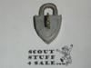 Wood Carved Lock and Key Neckerchief Slide