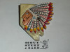 Wood Carved Indian Chief superimposed on Nevada Neckerchief Slide