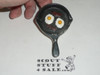 Frying Pan with Bacon and Eggs Plaster Neckerchief Slide