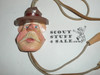 Bill Burch Boy Scout Leader Carved Wood Bolo tie