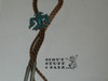 Thunderbird with Turqoise Bolo Tie with Braided Leather cord, Southwest Styling