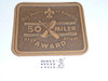 50 Miler Afoot/Afloat Award Leather Patch, BSA High Adventure Hiking Award