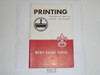 Printing Merit Badge Pamphlet, Type 5, Red/Wht Cover, 7-46 Printing