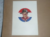 Greeting Card With Boy Scout Face, Like the Old Celluloid Buttons, Affixed to Scrapbook Paper